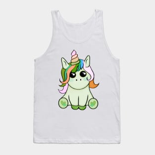 Green Unicorn Art Tank Top